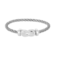 [LOVE LUCKY]CHANCE LARGE 8 FIGURE BUCKLE NO DIAMOND BRACELET SILVER