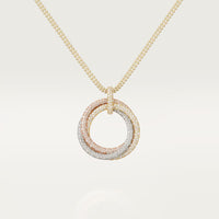 [LOVE LUCKY]TRINITY LARGE FULL DIAMOND  NECKLACE