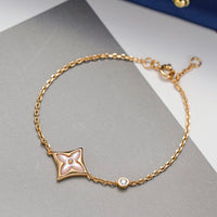 [LOVE LUCKY]STAR 1 DIAMOND PINK GOLD BRACELET