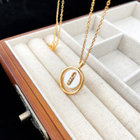 [LOVE LUCKY]LUCKY MOVE MOP PINK GOLD NECKLACE