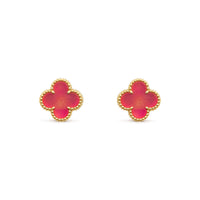 [LOVE LUCKY]NEW LOVE LUCKY 15MM PINK ENAMEL STUD EARRINGS