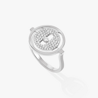 [LOVE LUCKY]LUCKY MOVE PAVED SILVER DIAMOND RING