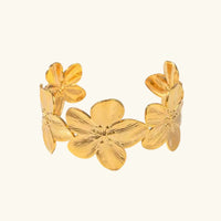 [LOVE LUCKY]Ophelie Gold Floral Bangle