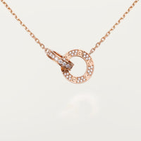 [LOVE LUCKY]LOVE  FULL DIAMOND PENDANT NECKLACE