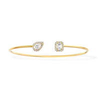 [LOVE LUCKY]JONC FLEX MY TWIN TOI & MOI SILVER DIAMOND BRACELET
