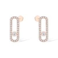 [LOVE LUCKY]MOVE UNO STUD DIAMOND PAVED EARRINGS