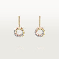 [LOVE LUCKY]TRINITY HALF DIAMOND  EARRINGS