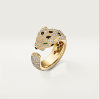 [LOVE LUCKY]PANTHERE SPOTTED FULL DIAMOND MEDIUM RING