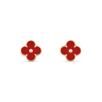 [LOVE LUCKY]CLOVER  15MM DIAMOND EARRINGS COLLECTION