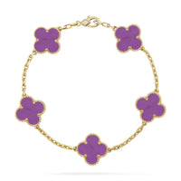 [Love Lucky] CLOVER 5 MOTIF VIOLET BRACELET COLLECTION
