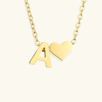 [LOVE LUCKY]Ria Initial Letter Gold Necklace