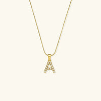 [LOVE LUCKY]Augustine Initial Letter Pearl Necklace