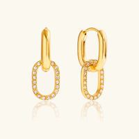 [LOVE LUCKY]Aina Double Hoop Diamond Earrings