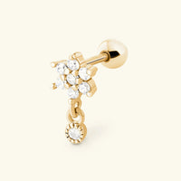 [LOVE LUCKY]Roxanne Round Back Diamond Stud
