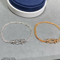 [LOVE LUCKY]FORCE SMALL HORSESHOE  DIAMOND CHAIN ROPE BRACELET