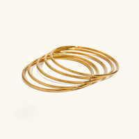 [LOVE LUCKY]Shannon Gold Bangle Set