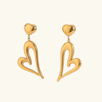 [LOVE LUCKY]Venus Gold Heart Earrings