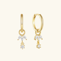 [LOVE LUCKY]Brooke Removable Charm Hoops