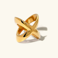 [LOVE LUCKY]Carolyn Gold Cross Ring