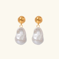 [LOVE LUCKY]Ariana Chunky Pearl Drop Earrings
