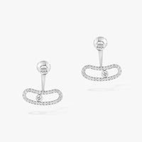 [LOVE LUCKY]MOVE UNO SILVER DIAMOND EARRINGS