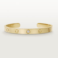 [LOVE LUCKY]LOVE BRACELET 6.1MM 1 DIAMOND OPEN CUFF