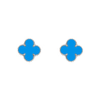 [LOVE LUCKY]CLOVER SILVER 15MM EARRINGS COLLECTION