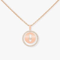[LOVE LUCKY]LUCKY MOVE PM NECKLACE PINK GOLD DIAMOND