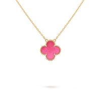[LOVE LUCKY] NEW LOVE LUCKY 15MM PINK ENAMEL NECKLACE
