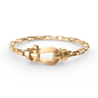 [LOVE LUCKY]FORCE LARGE HORSESHOE CLASP  METAL BRACELET