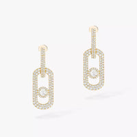 [LOVE LUCKY]So Move XL Pave_-Set Diamond Pendant Earrings