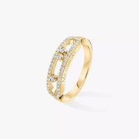 [LOVE LUCKY] Baby Move Gold Diamond Pave_ Ring