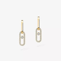 [LOVE LUCKY]Move Link Diamond Earrings