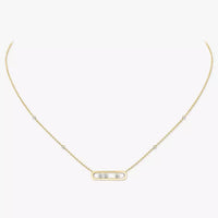 [LOVE LUCKY] Baby Move Gold Diamond Necklace