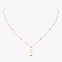 [LOVE LUCKY] Move Uno Gold Diamond Long Necklace