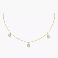 [LOVE LUCKY]My Twin Diamond Necklace in Silver