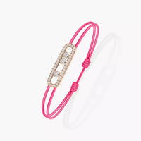 [LOVE LUCKY]Messika Care(s) pink cord pavé bracelet