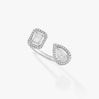 [LOVE LUCKY]MY TWIN TOI & MOI SILVER DIAMOND RING