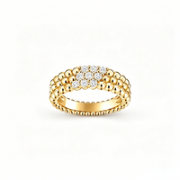 [LOVE LUCKY]Three-row diamond ring