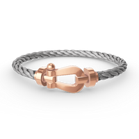 [LOVE LUCKY]FORCE LARGE HORSESHOE NO DIAMOND BRACELET ROSE GOLD