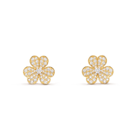 [LOVE LUCKY]FRIVOLE GOLD FLOWER DIAMOND EARRINGS