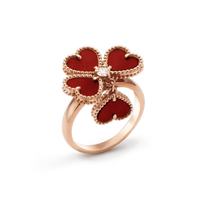 [LOVE LUCKY]SWEET CLOVER CARNELIAN RING